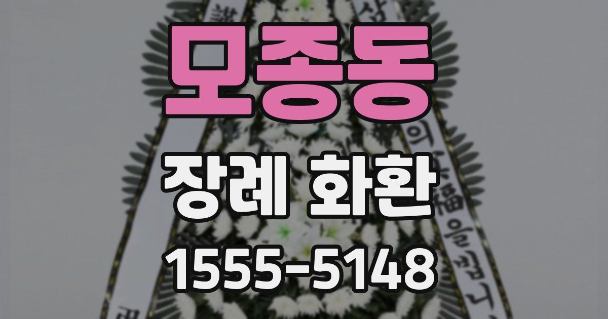 모종동 장례 화환