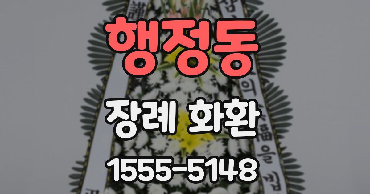 행정동 장례 화환