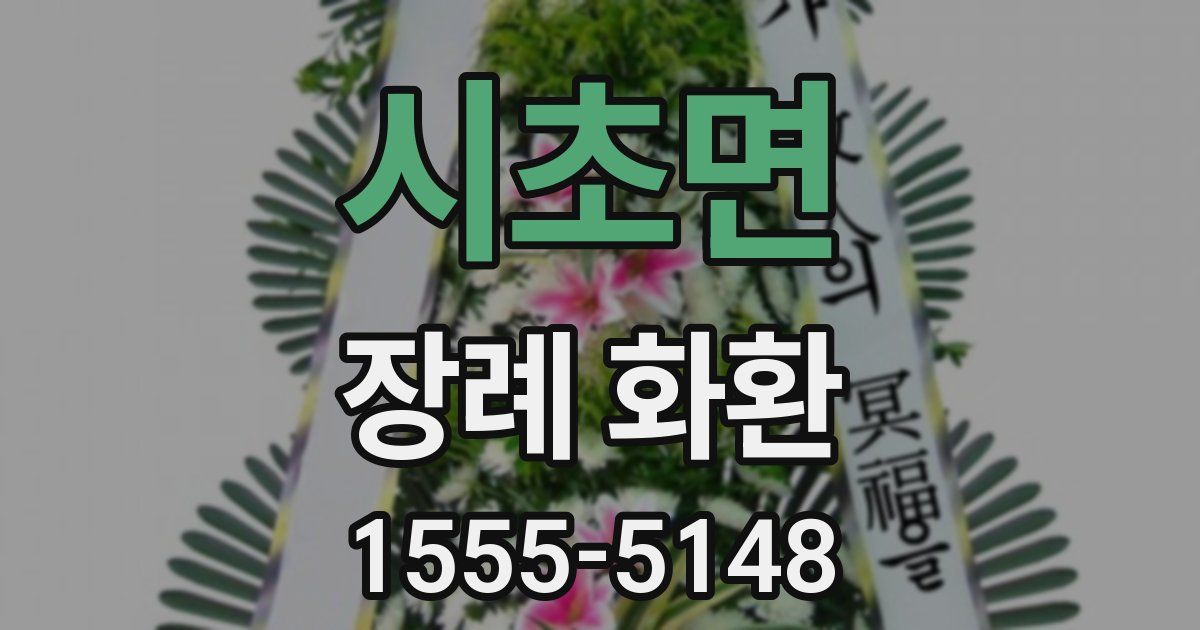 시초면 장례 화환