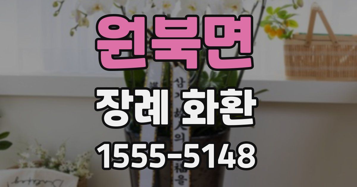 원북면 장례 화환
