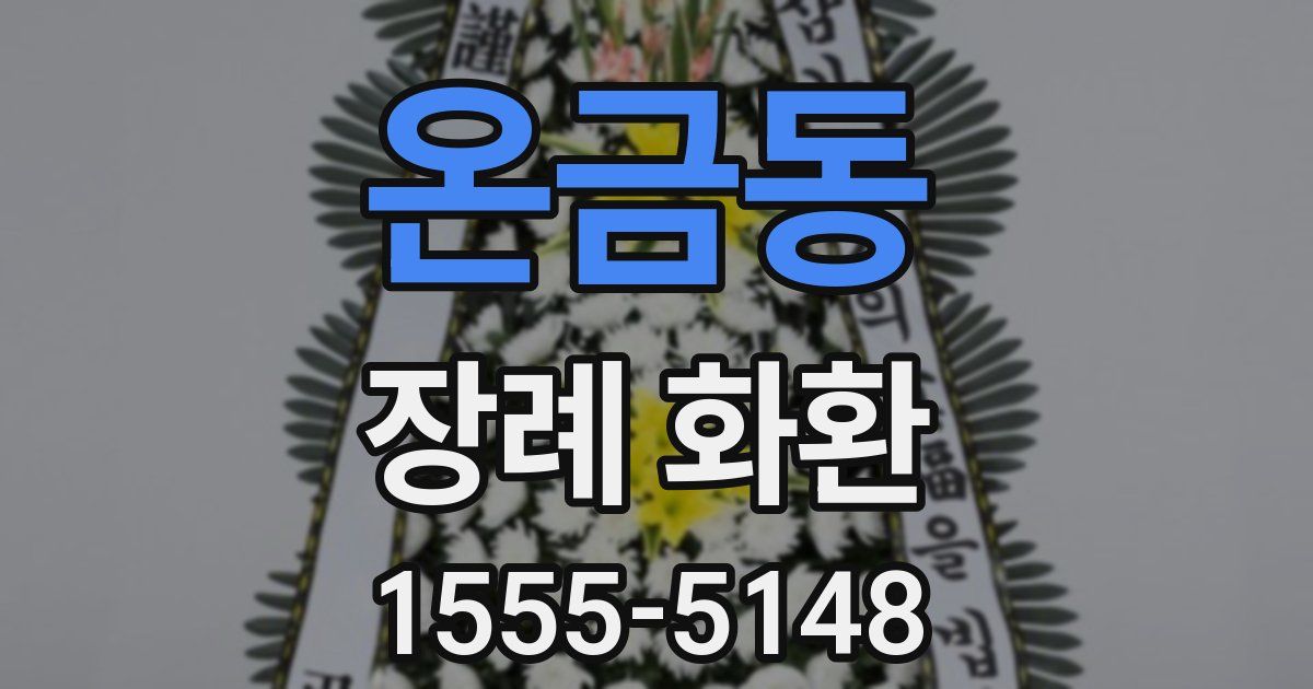 온금동 장례 화환