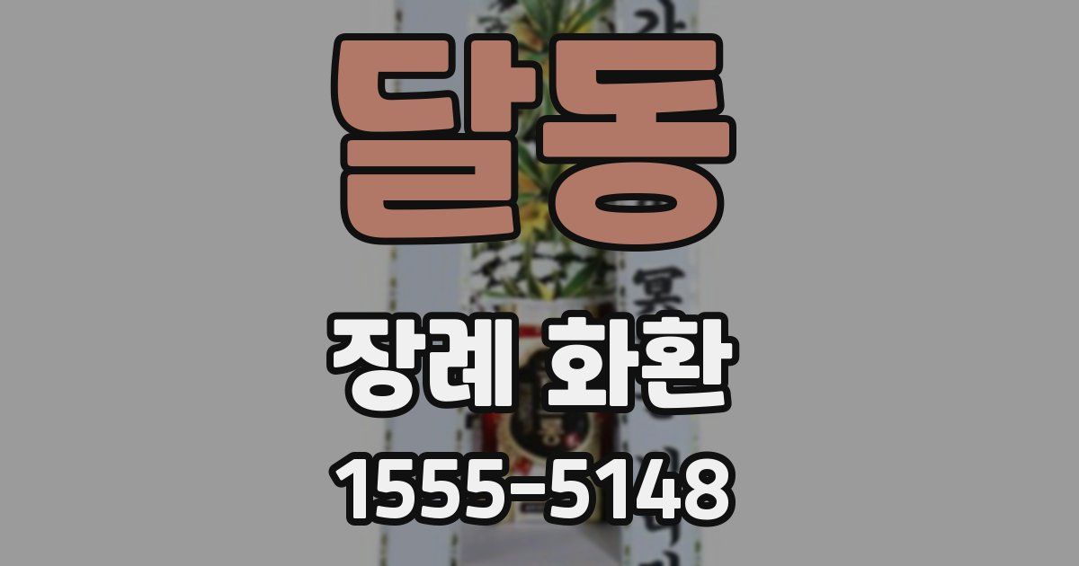 달동 장례 화환