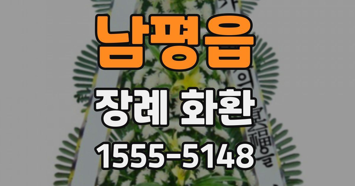 남평읍 장례 화환