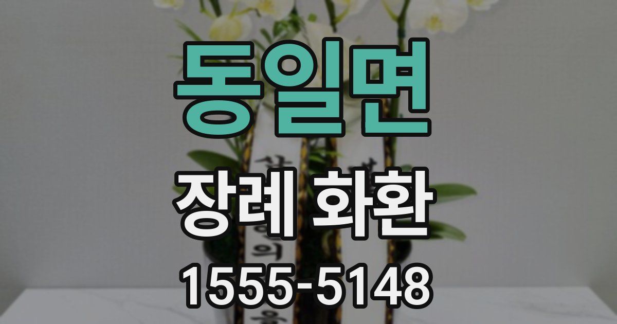 동일면 장례 화환