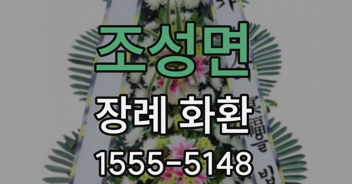조성면 장례 화환