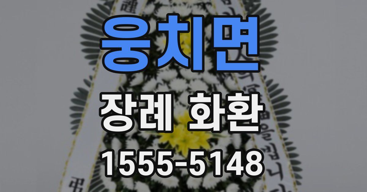 웅치면 장례 화환