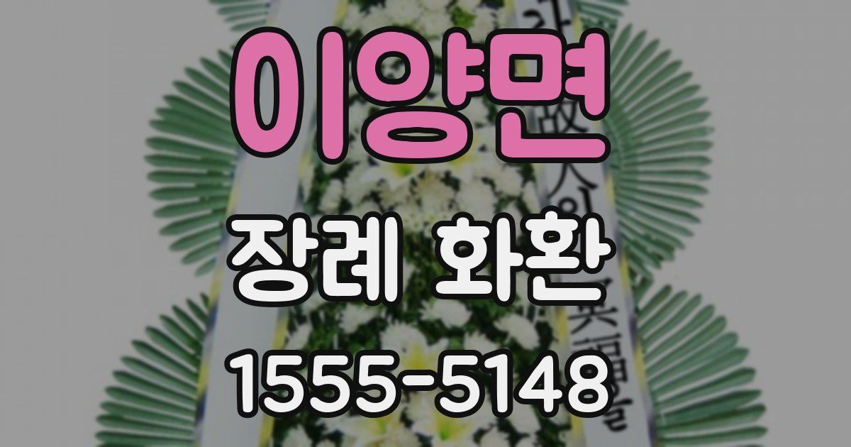 이양면 장례 화환