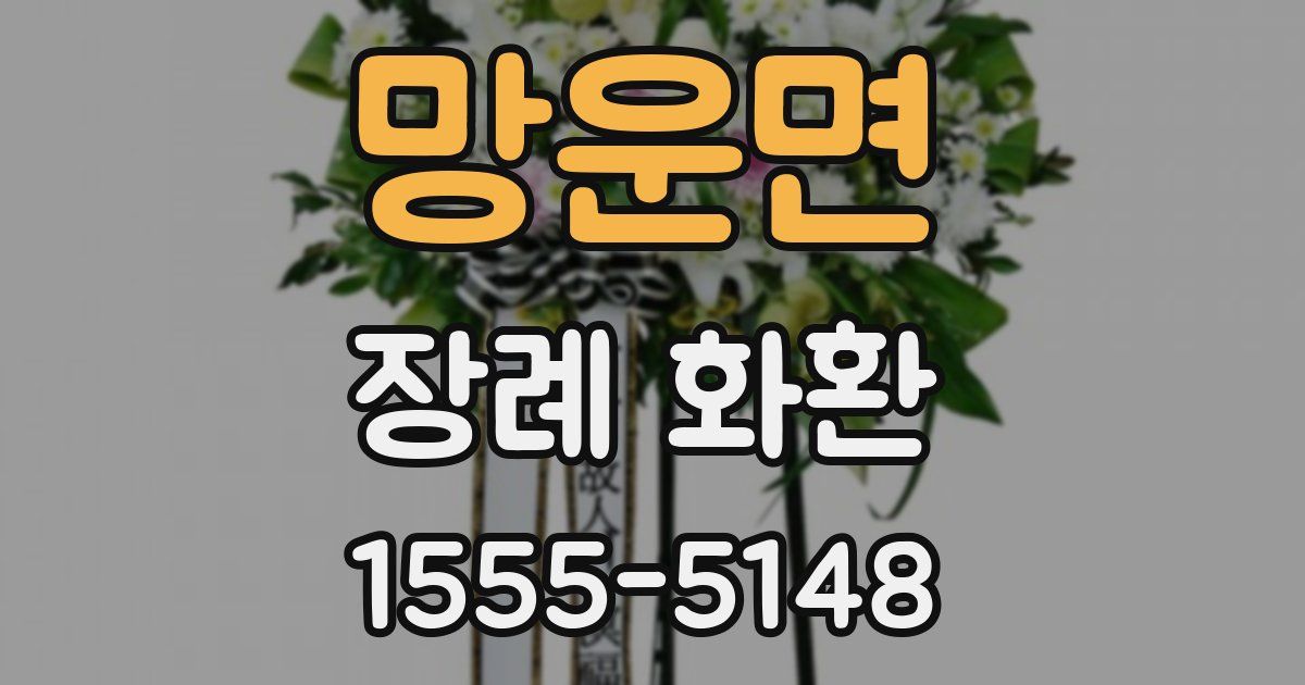 망운면 장례 화환