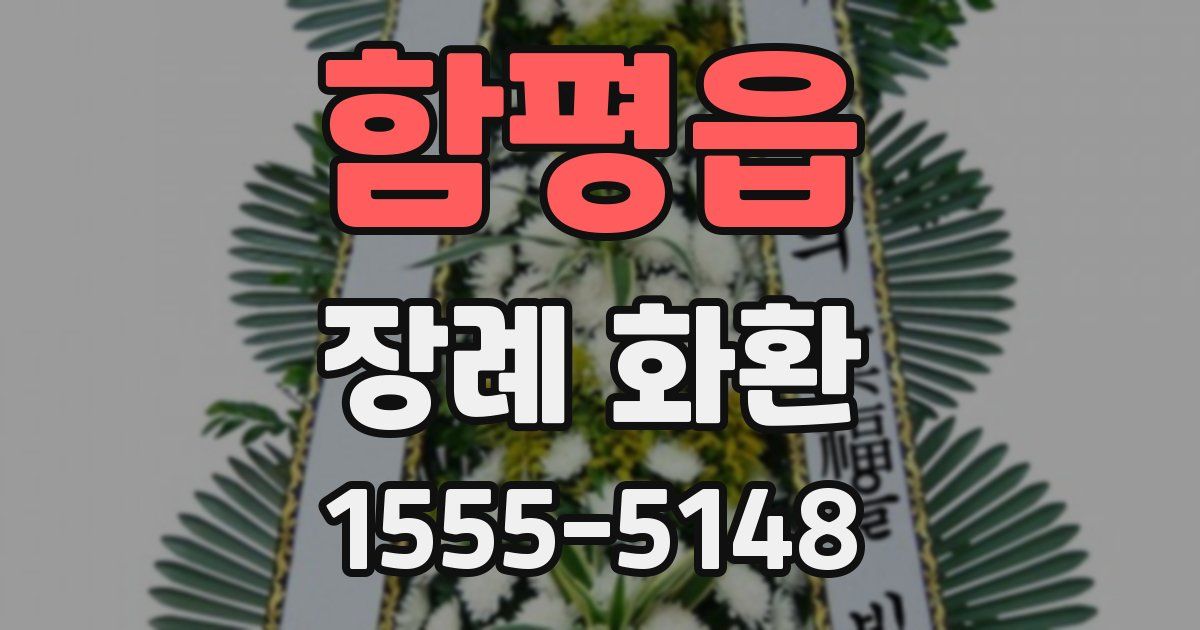 함평읍 장례 화환
