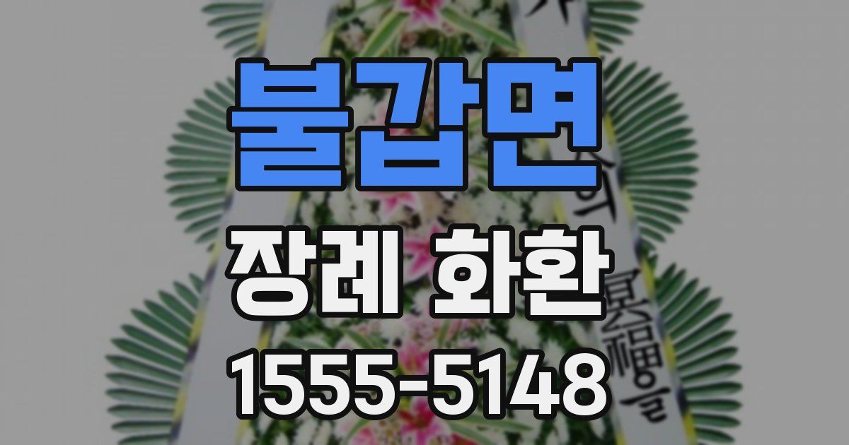 불갑면 장례 화환