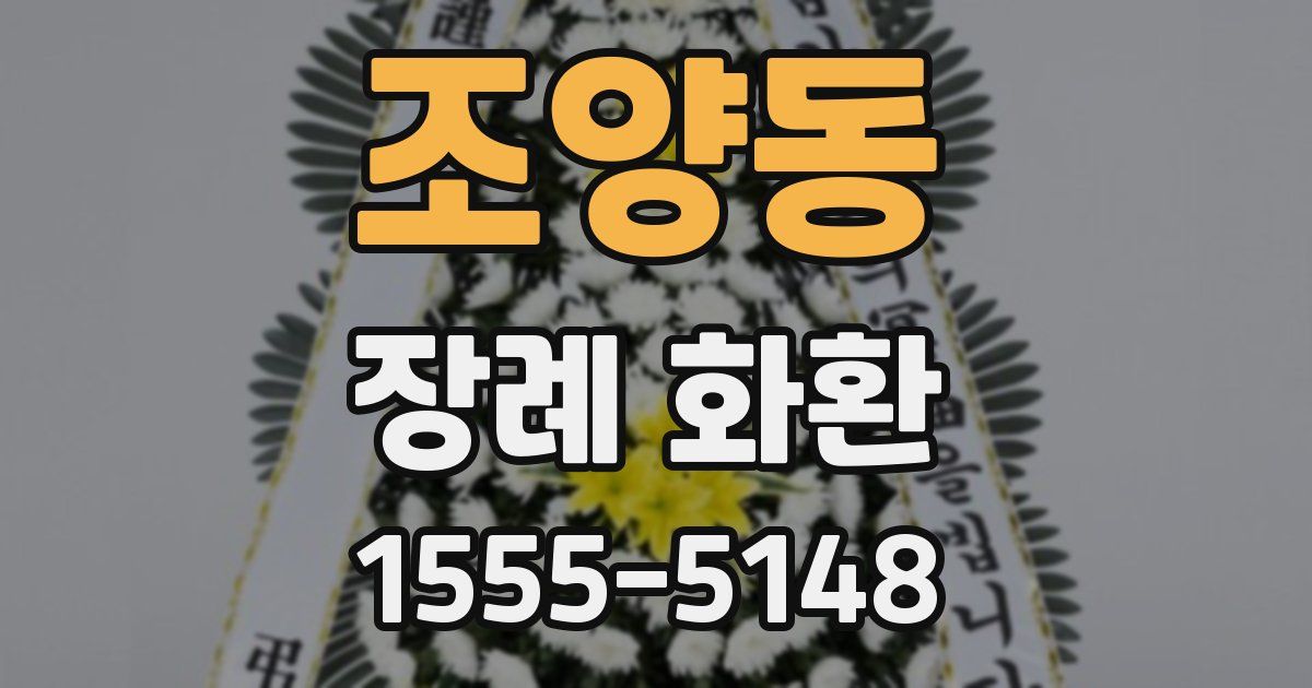조양동 장례 화환