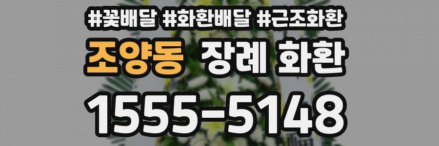 조양동 장례 화환