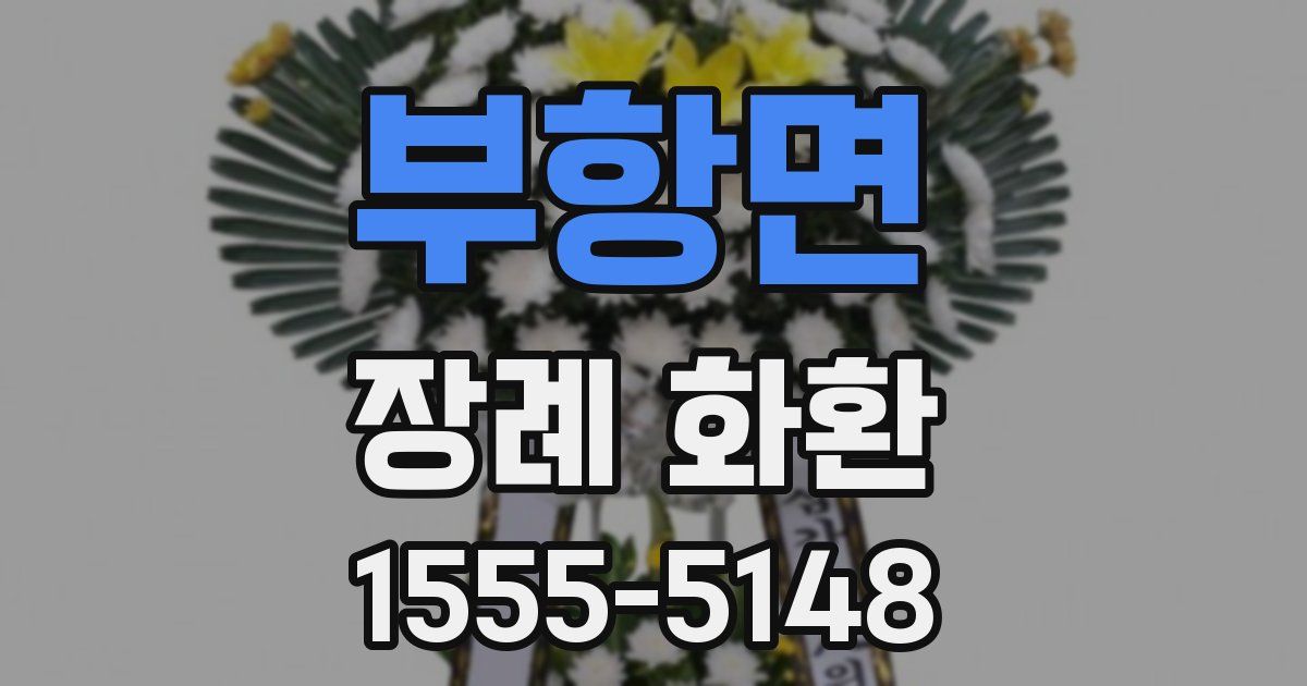 부항면 장례 화환