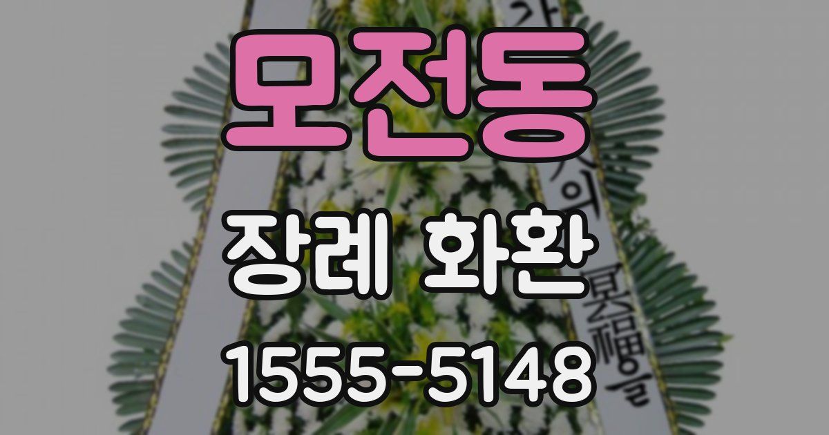 모전동 장례 화환