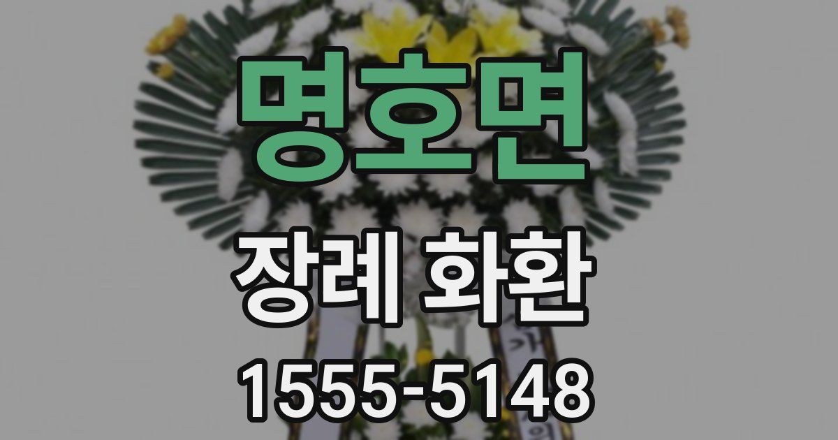 명호면 장례 화환
