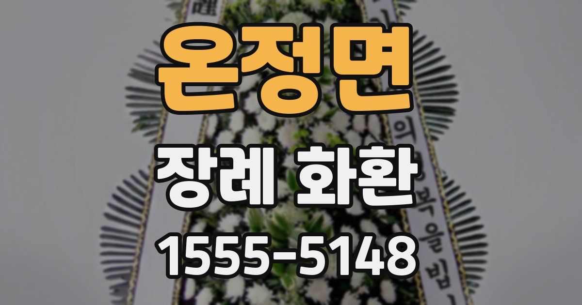 온정면 장례 화환