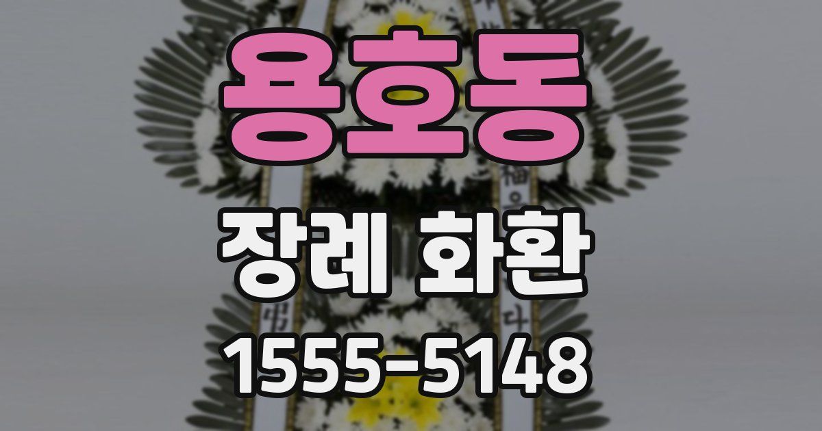 용호동 장례 화환