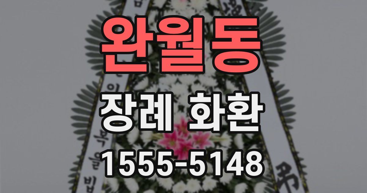완월동 장례 화환