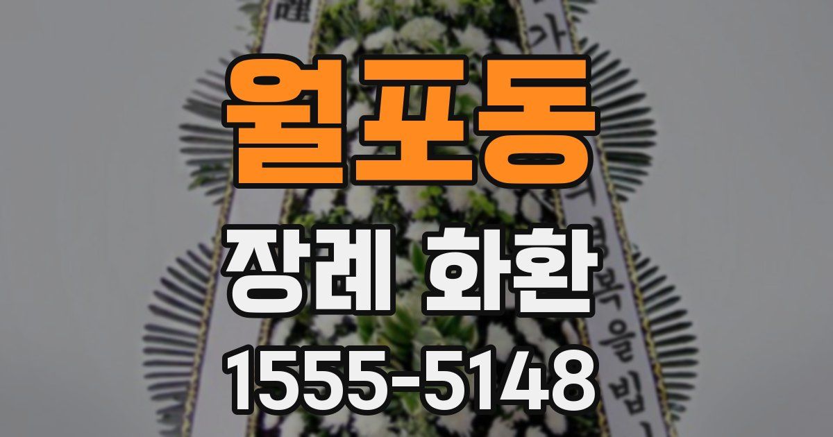 월포동 장례 화환