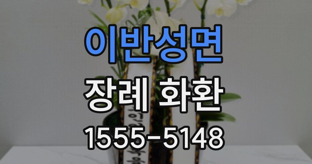이반성면 장례 화환