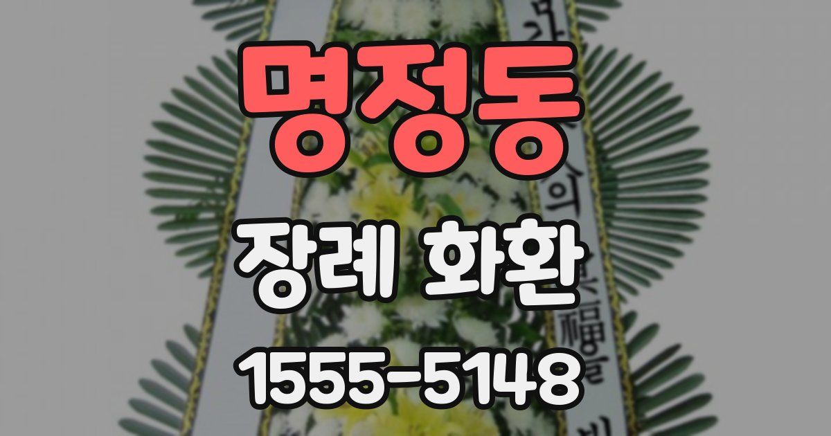 명정동 장례 화환