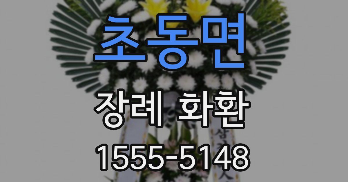 초동면 장례 화환