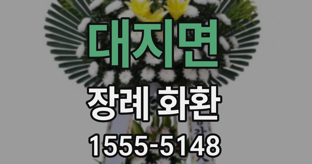 대지면 장례 화환