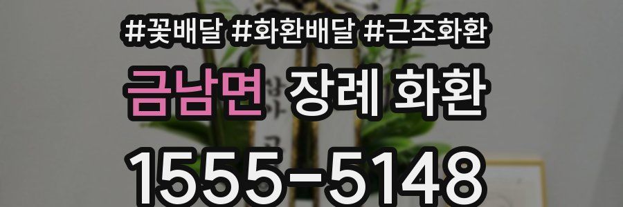 금남면 장례 화환