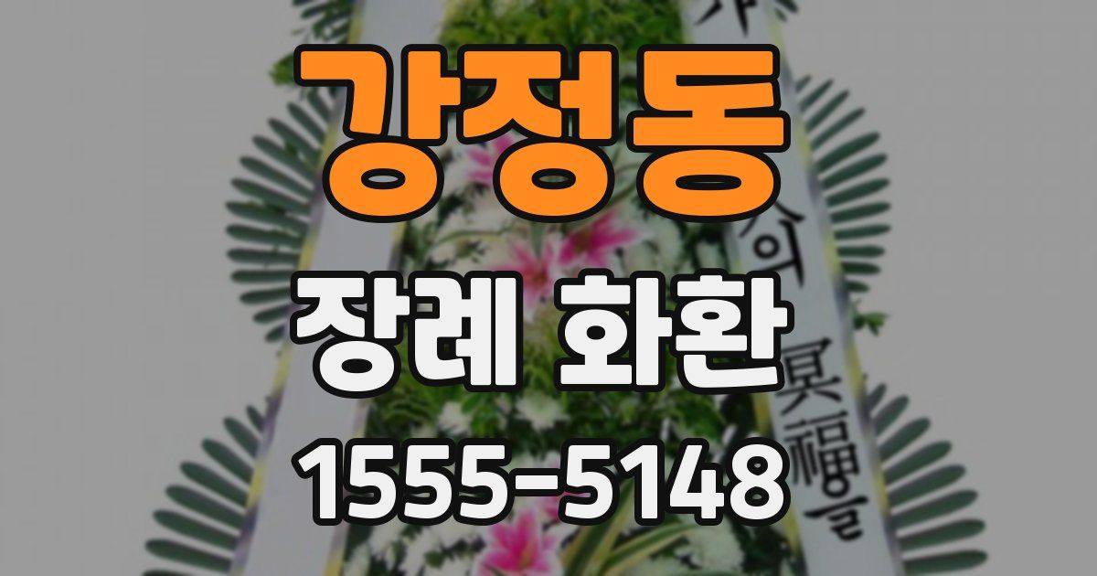 강정동 장례 화환