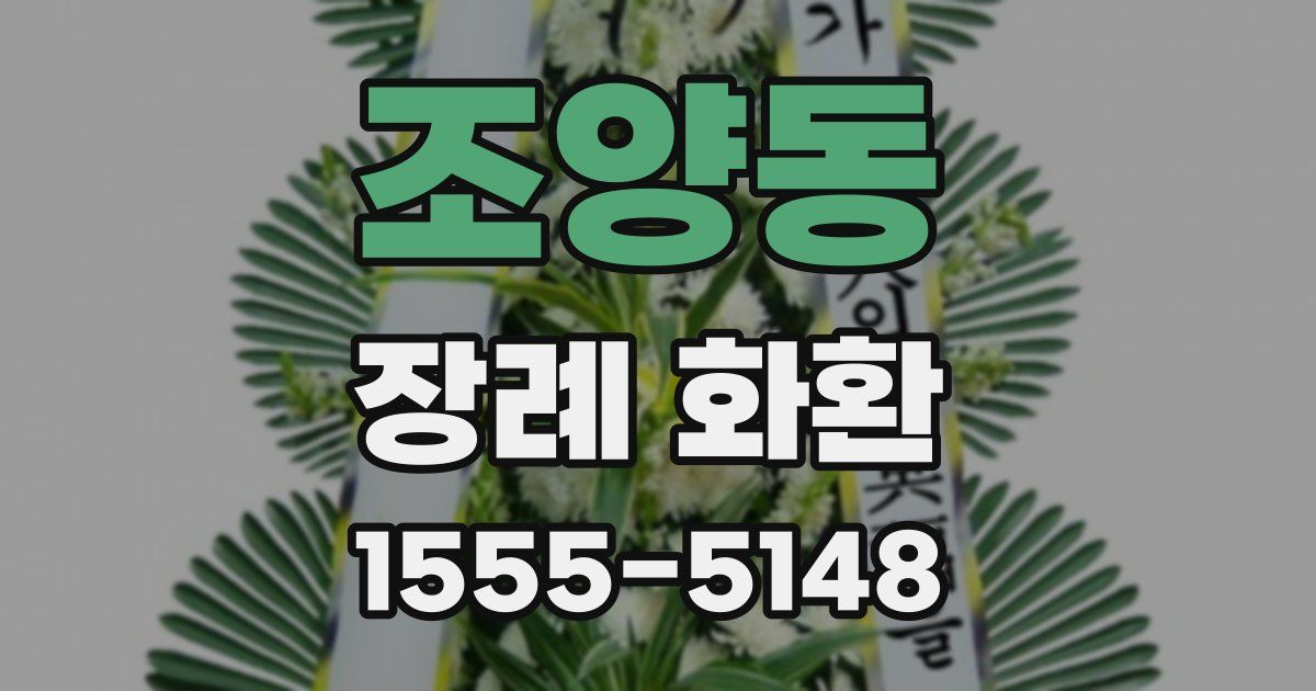 조양동 장례 화환