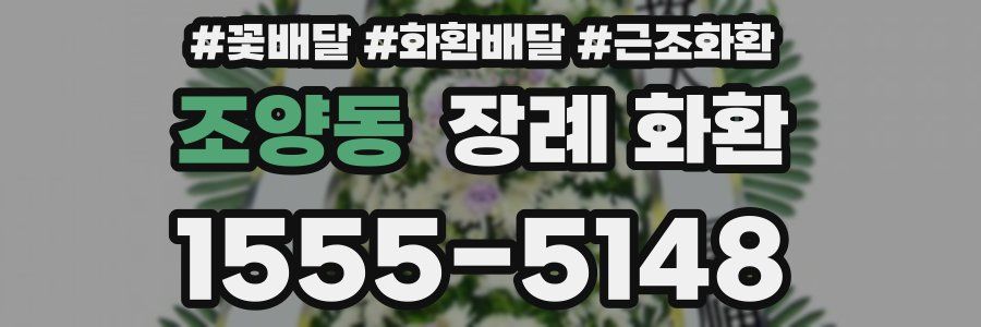 조양동 장례 화환