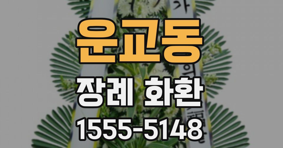 운교동 장례 화환