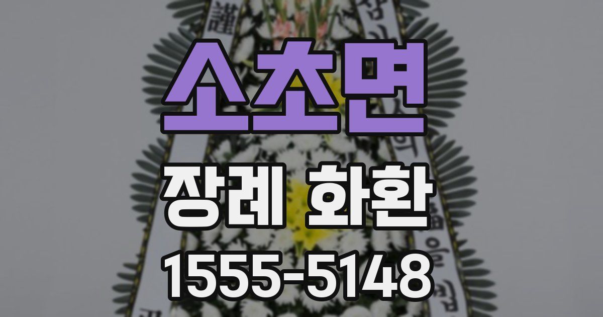 소초면 장례 화환