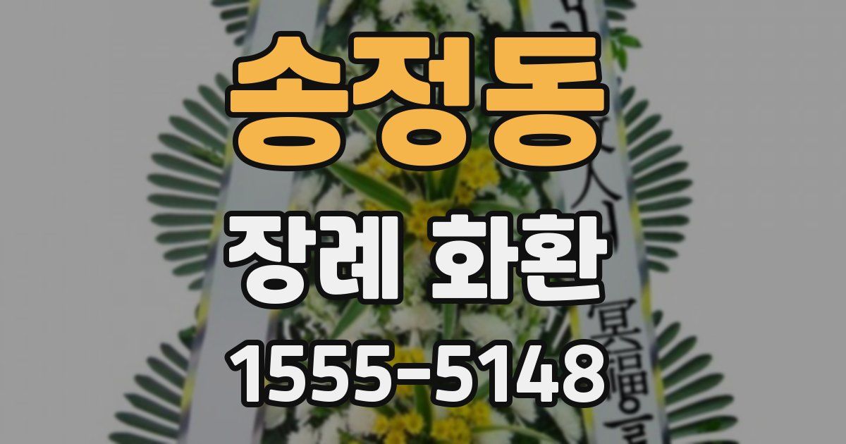 송정동 장례 화환