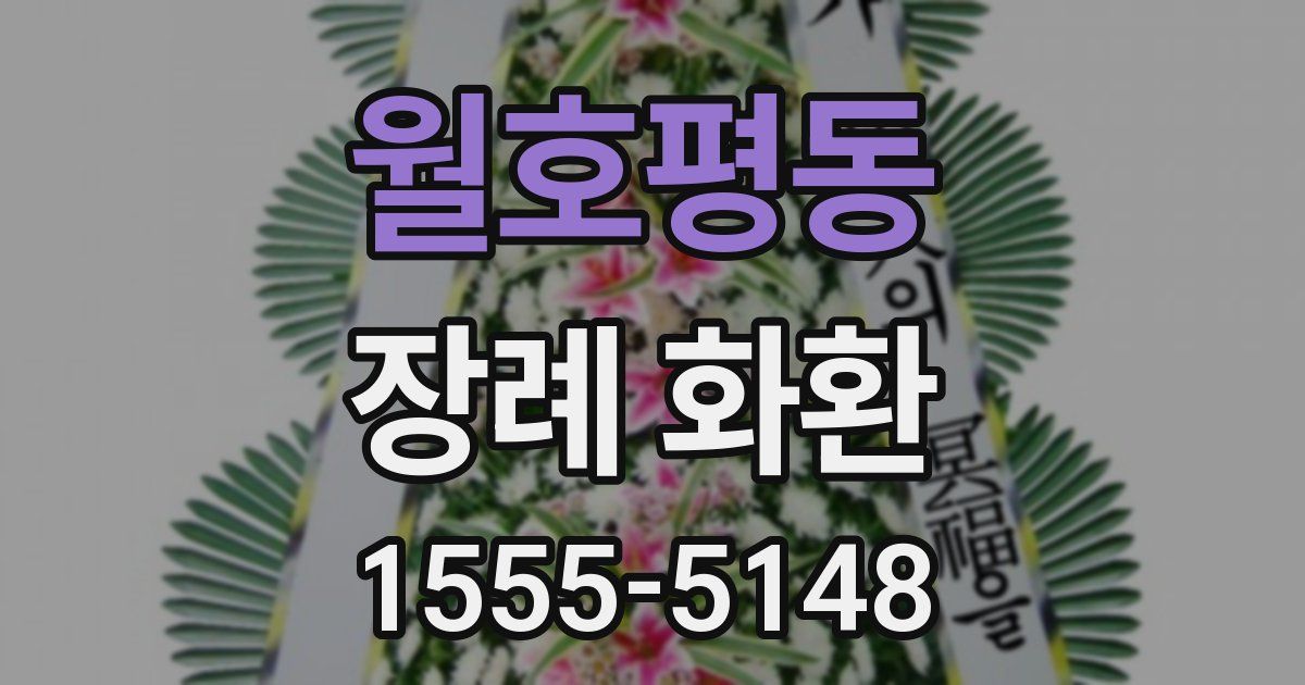 월호평동 장례 화환