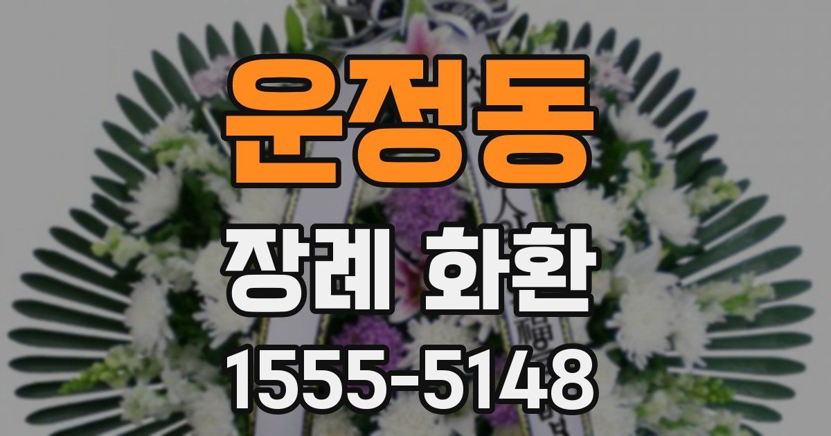 운정동 장례 화환