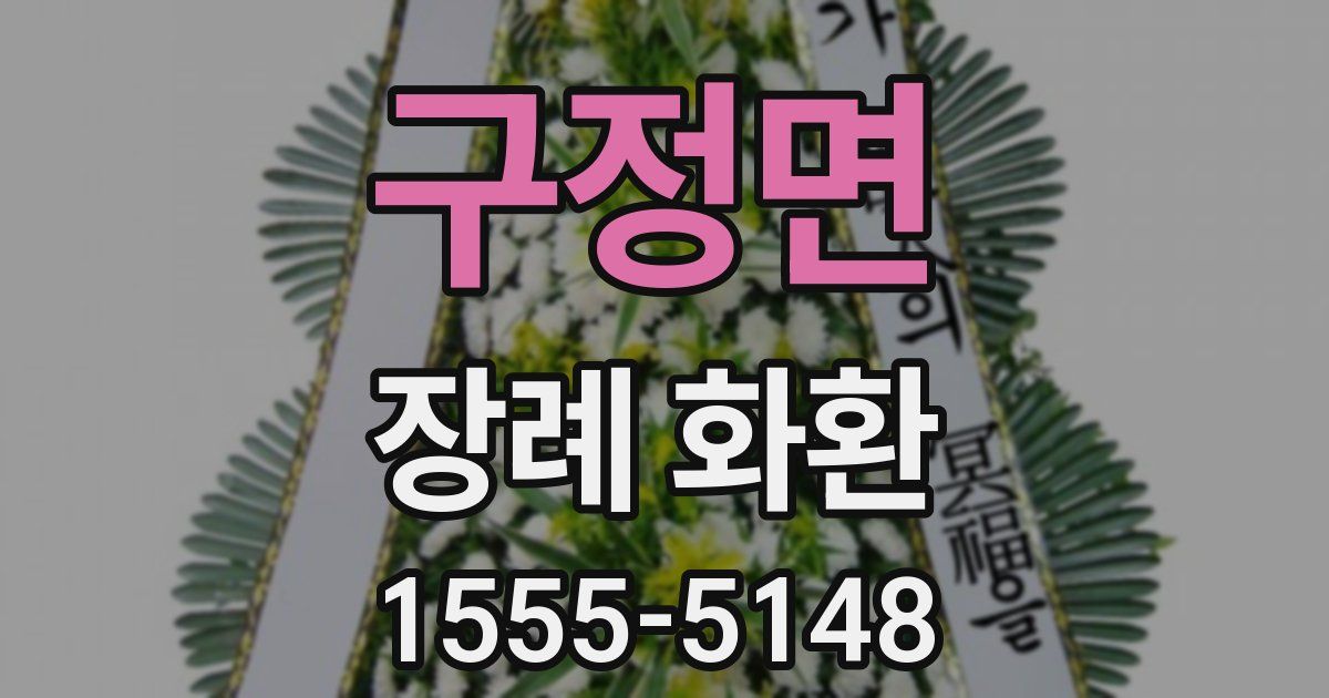 구정면 장례 화환