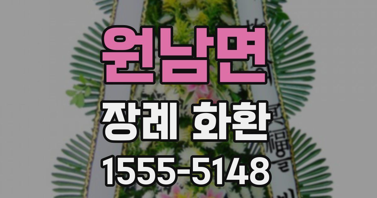 원남면 장례 화환