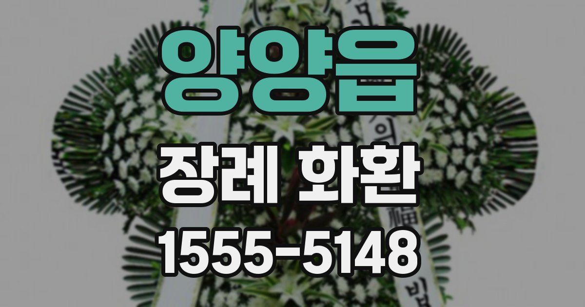 양양읍 장례 화환