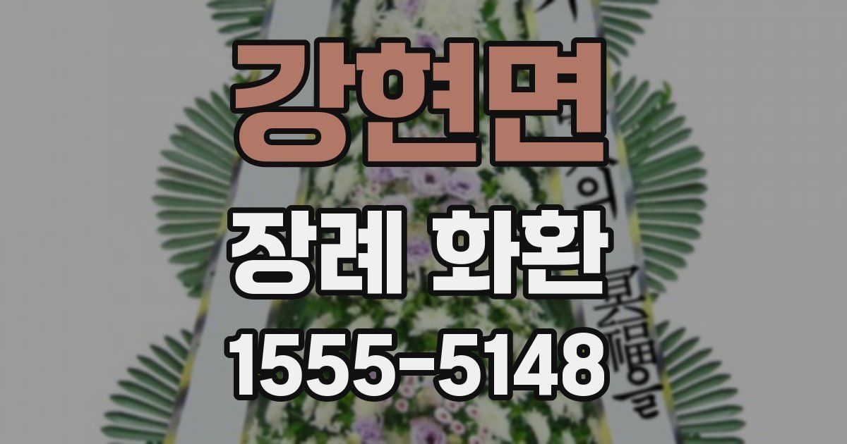 강현면 장례 화환