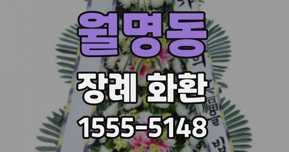 월명동 장례 화환