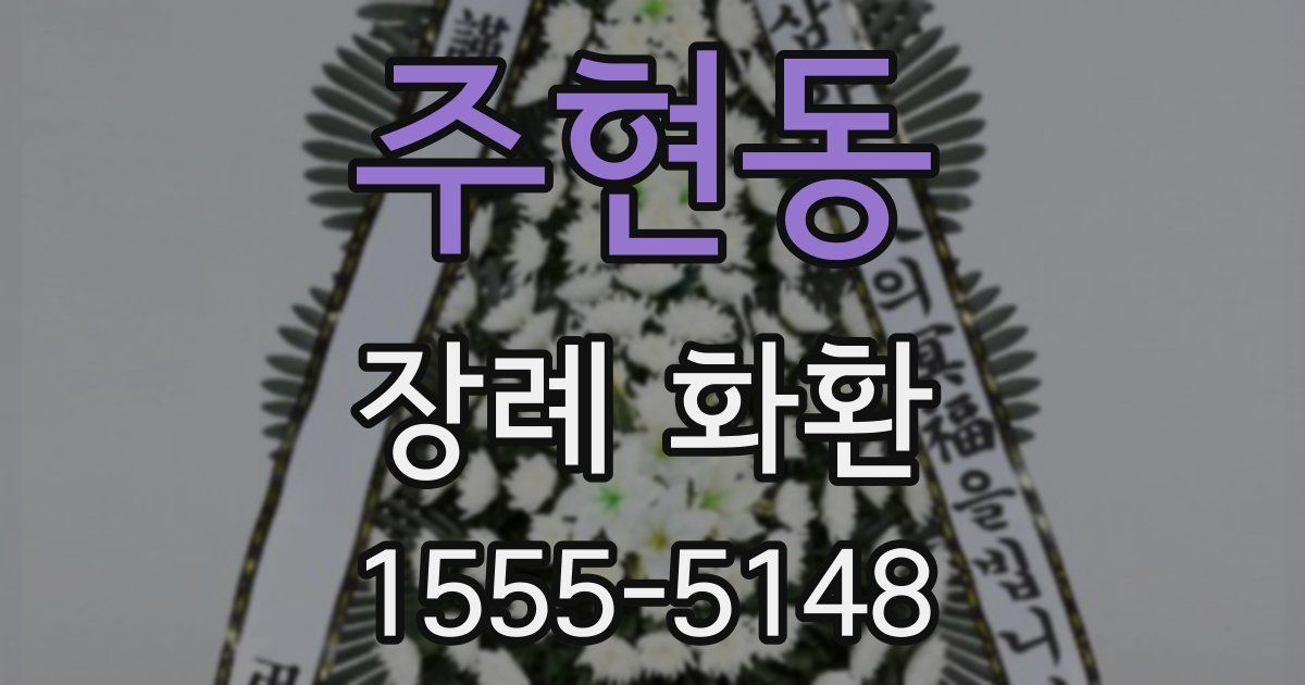 주현동 장례 화환