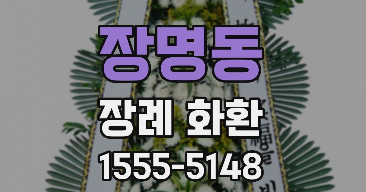 장명동 장례 화환