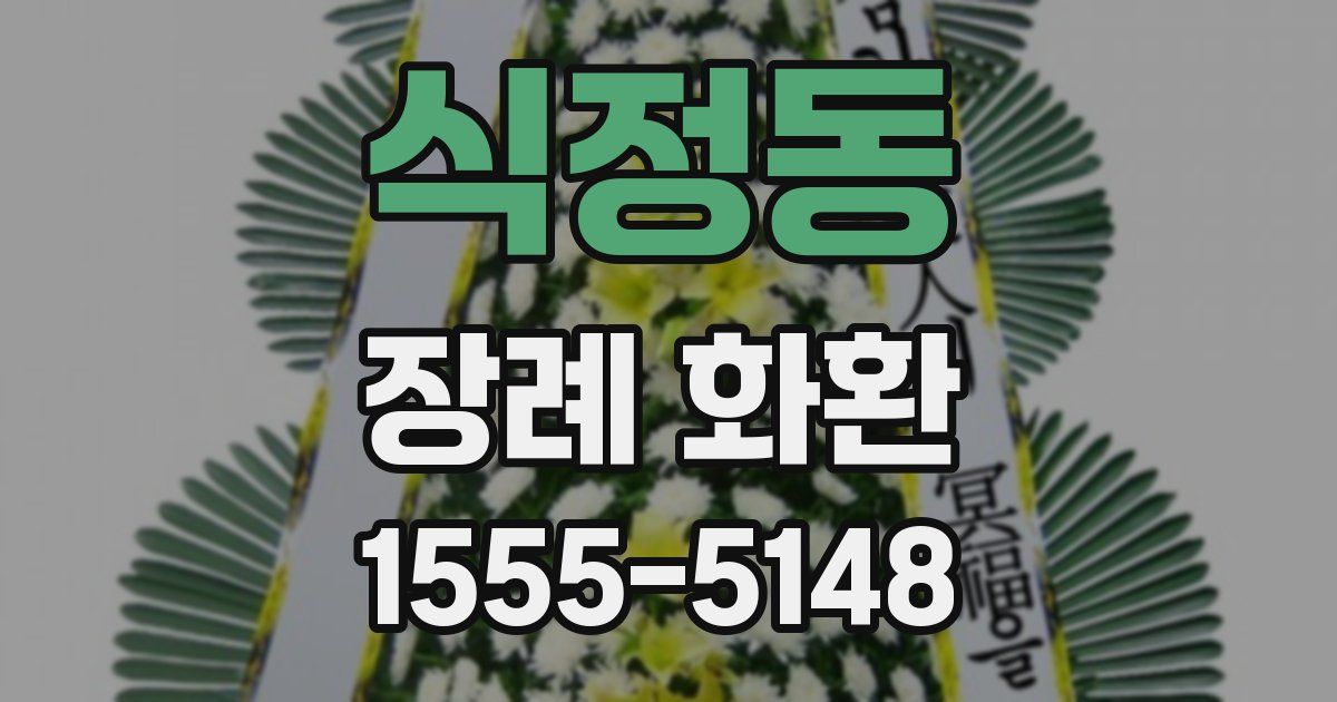 식정동 장례 화환