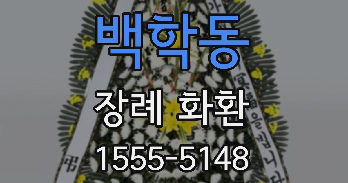 백학동 장례 화환