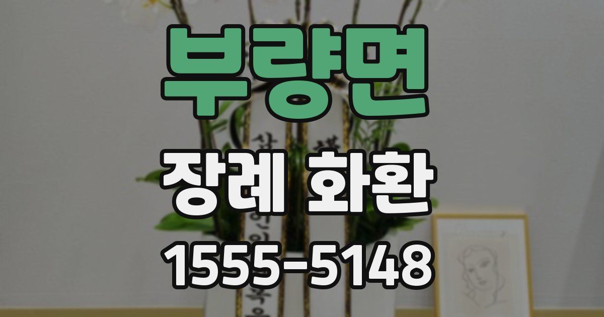 부량면 장례 화환