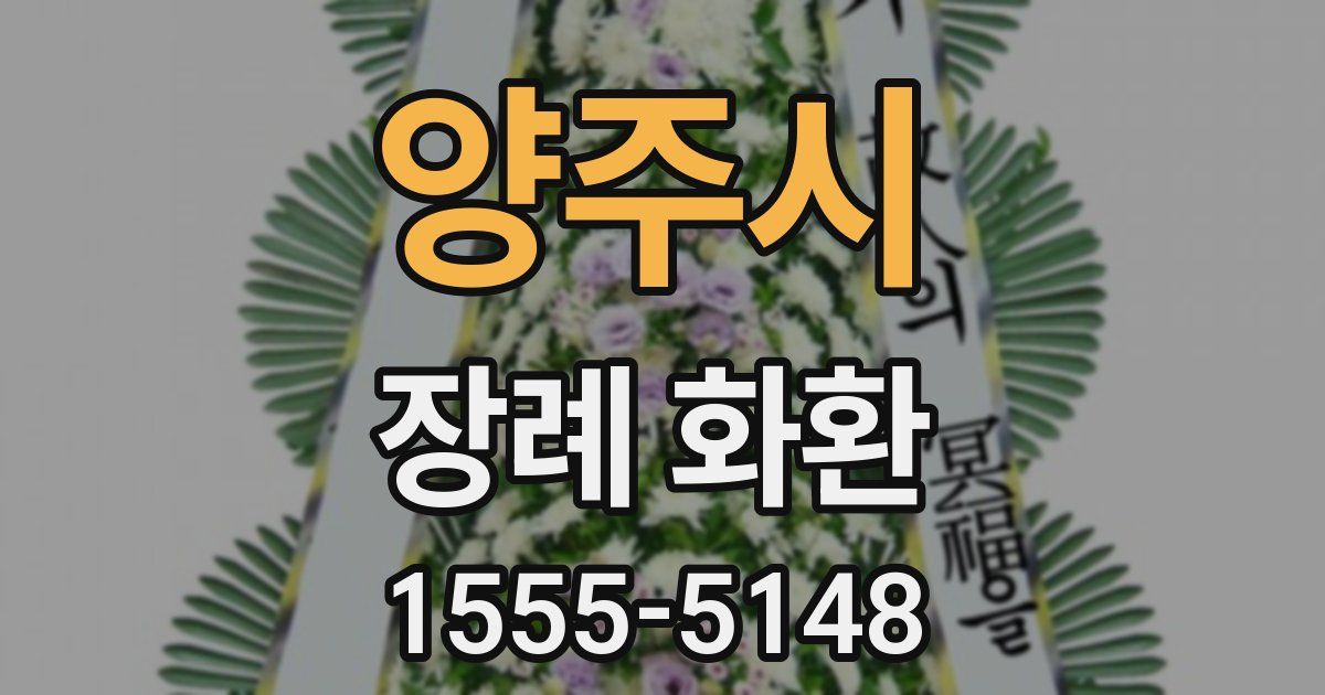 양주시 장례 화환