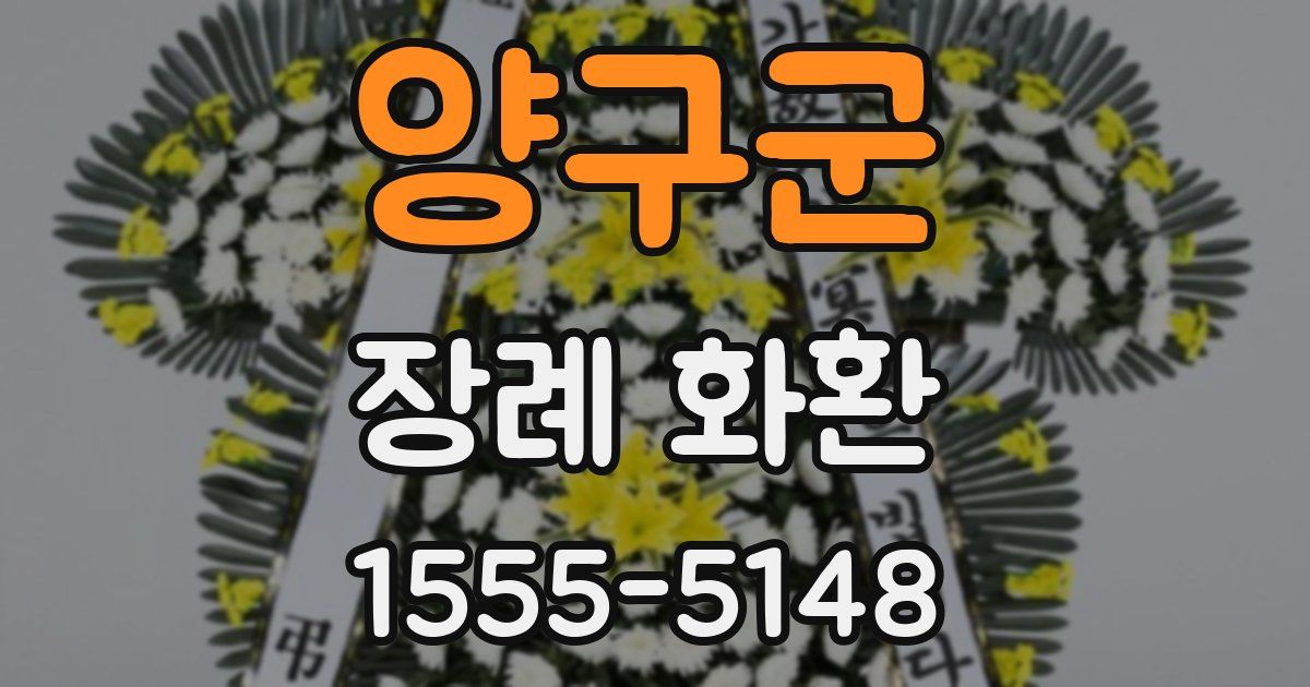 양구군 장례 화환