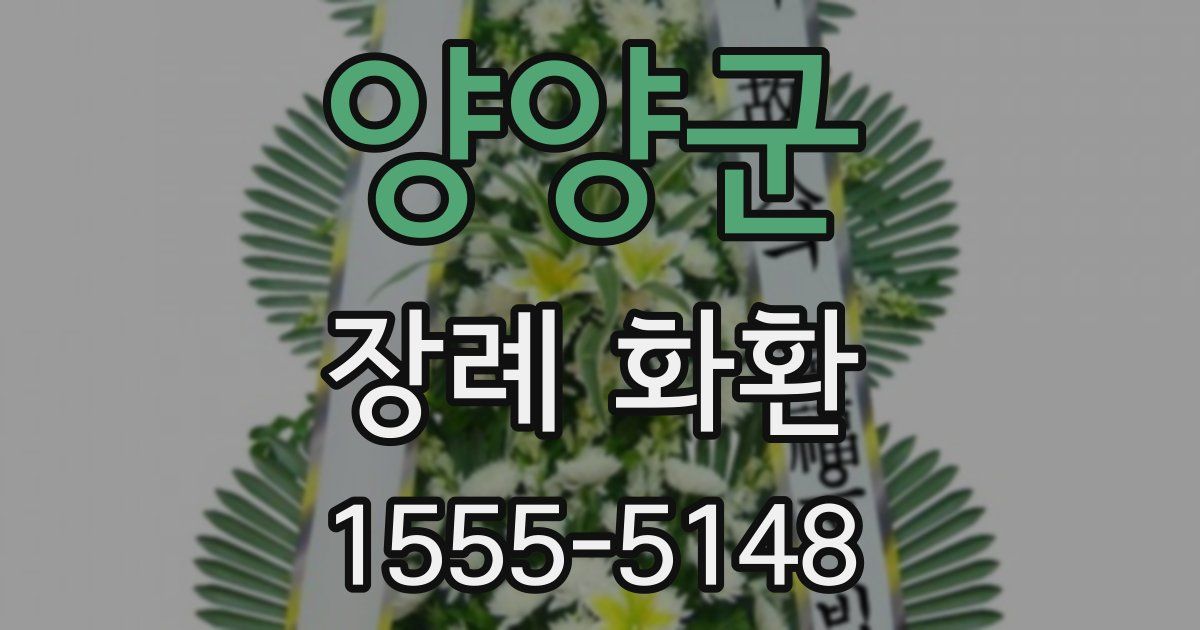 양양군 장례 화환