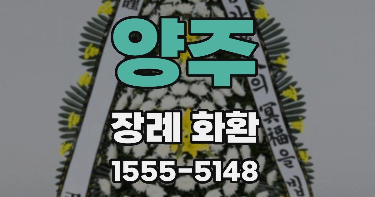 양주 장례 화환